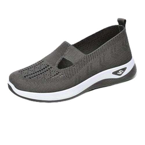 Qosigote Annelie Sommerschuh - Der Leichtigkeit Spürbar Macht, Annelie Schuhe, Podoback Schuhe, Orthopädische Lauflernschuhe Für Damen Leichtigkeit Bequem (Dunkelgrau,37) von Qosigote