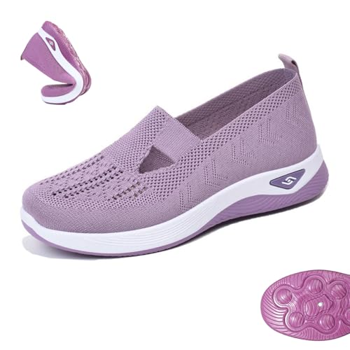 Qosigote Annelie Sommerschuh - Der Leichtigkeit Spürbar Macht, Annelie Schuhe, Podoback Schuhe, Orthopädische Lauflernschuhe Für Damen Leichtigkeit Bequem (Lila,42) von Qosigote