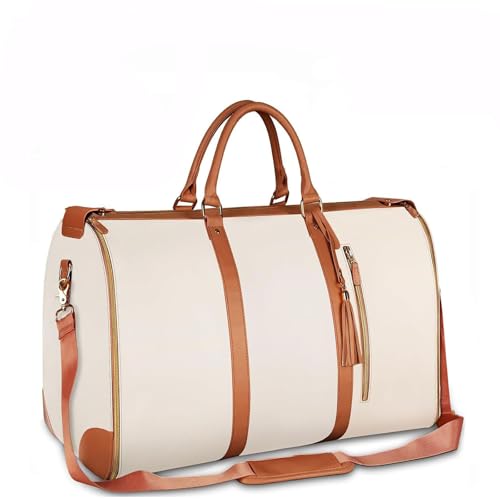 Qosigote Eladie Reisetasche Handgepäck - Belle Reisetasche, Faltbaren Reisetaschen Für Frauen, Eladie Tasche, Multifunktionale Faltbare Weitermachen Große Kapazität Reisetaschen (Beige) von Qosigote