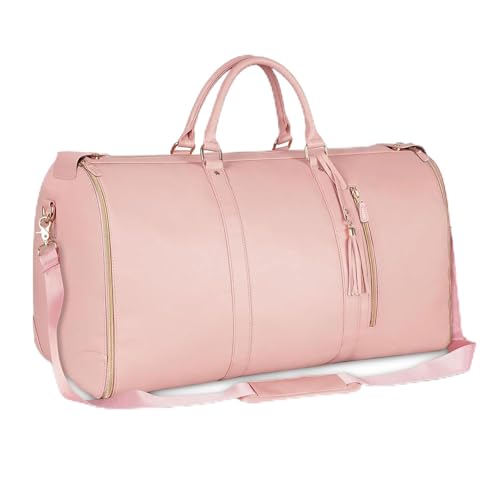 Qosigote Eladie Reisetasche Handgepäck - Belle Reisetasche, Faltbaren Reisetaschen Für Frauen, Eladie Tasche, Multifunktionale Faltbare Weitermachen Große Kapazität Reisetaschen (Pink) von Qosigote