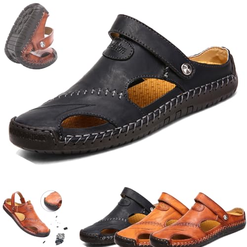 Qosigote Podoback Sandalen, Pantoletten Herren, Clogs Herren, OrthopäDische, Atmungsaktiv & Frisch, Langlebige QualitäT, Eine Sandale Sommer FüR Alle FäLle (schwarz,41) von Qosigote