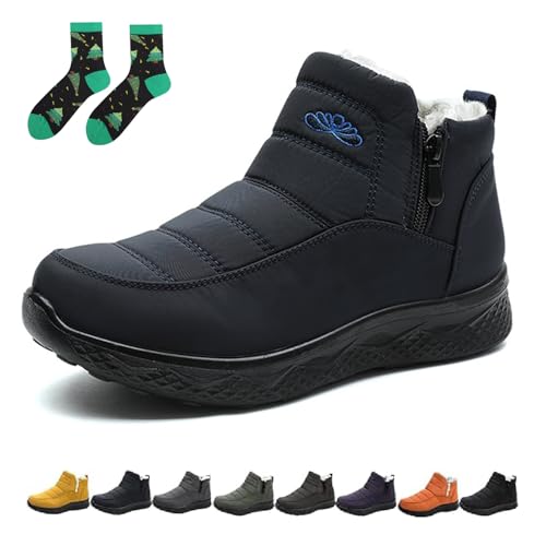 Qosigote Women’S Insulated Snow Boots, Fur Lined Winter Boots For Women Waterproof, Non-Slip, Comfortable Warm Winter Shoes (blue,41) von Qosigote