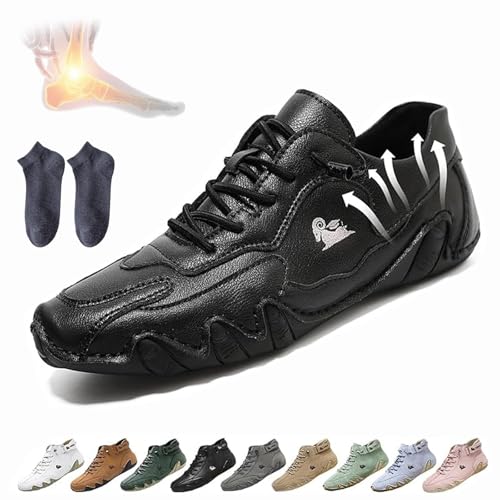 Alpaca Barfuss Schuhe,Barfuss Schuhe Leder,Ldeck Orthopädische Barfußschuh Fußgewölbeunterstützung,Wasserdichte Atmungsaktive (Schwarz, Erwachsene, Herren, 40, Numerisch, EU Schuhgrößensystem, Breit) Alpaca Barfuss Schuhe,Barfuss Schuhe Leder,Ldeck Orthopädische Barfußschuh Fußgewölbeunterstützung,Wasserdichte Atmungsaktive (Schwarz, Erwachsene, Herren, 40, Numerisch, EU Schuhgrößensystem, Breit) von Qosneoun