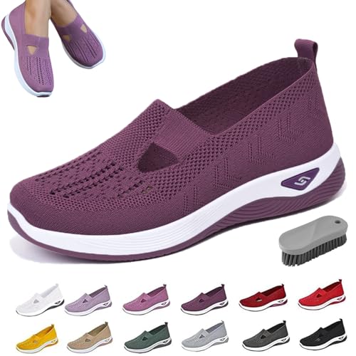 Qosneoun Annelie - Der Sommerschuh Damen, Orthopädische Lauflernschuhe für Damen Leichtigkeit Bequem Und rutschfeste (Dunkelviolett, Erwachsene, Damen, 42, Numerisch, EU Schuhgrößensystem, Breit) von Qosneoun