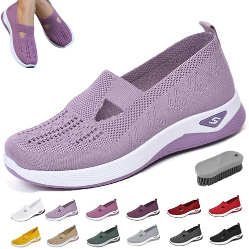Qosneoun Annelie - Der Sommerschuh Damen, Orthopädische Lauflernschuhe für Damen Leichtigkeit Bequem Und rutschfeste (Hellviolett, Erwachsene, Damen, 39, Numerisch, EU Schuhgrößensystem, Breit) von Qosneoun
