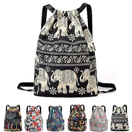 Qosneoun Drawstring Foldable Large Capacity Dry-Wet Separation Travel Sports Backpack, Foldable Capacity Drawstring Backpack (B) von Qosneoun