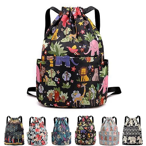 Qosneoun Drawstring Foldable Large Capacity Dry-Wet Separation Travel Sports Backpack, Foldable Capacity Drawstring Backpack (D) von Qosneoun
