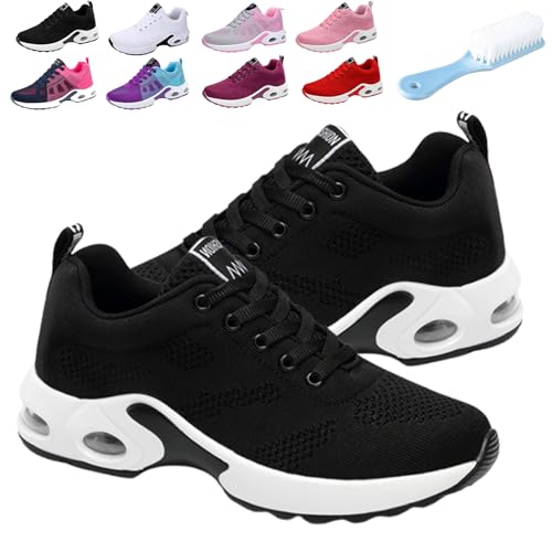 Qosneoun Orthoback Schuhe Damen, Orthoshoes Cloudwalk Pro - Ergonomischer Schmerzlinderungs-Schuh, Orthopädische Schuhe Damen (Black, Erwachsene, Damen, 38, Numerisch, EU Schuhgrößensystem, M) von Qosneoun