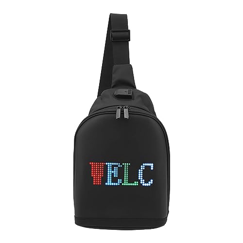Qotolith -LED -Display Fanny Pack programmierbarer Bildschirm Anime Rucksack Bluetooth USB Netzteil Pixel Fashion Slingtasche von Qotolite