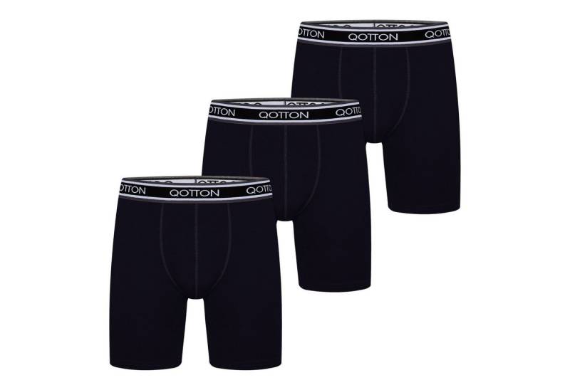 Qotton Boxershorts QOTTON Lange Boxershort für Herren 3er Pack (3-St) von Qotton