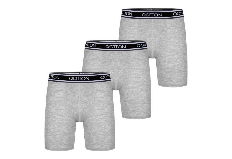 Qotton Boxershorts QOTTON Lange Boxershort für Herren 3er Pack (3-St) von Qotton