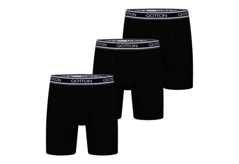 Qotton Boxershorts QOTTON Lange Boxershort für Herren 3er Pack (3-St) von Qotton
