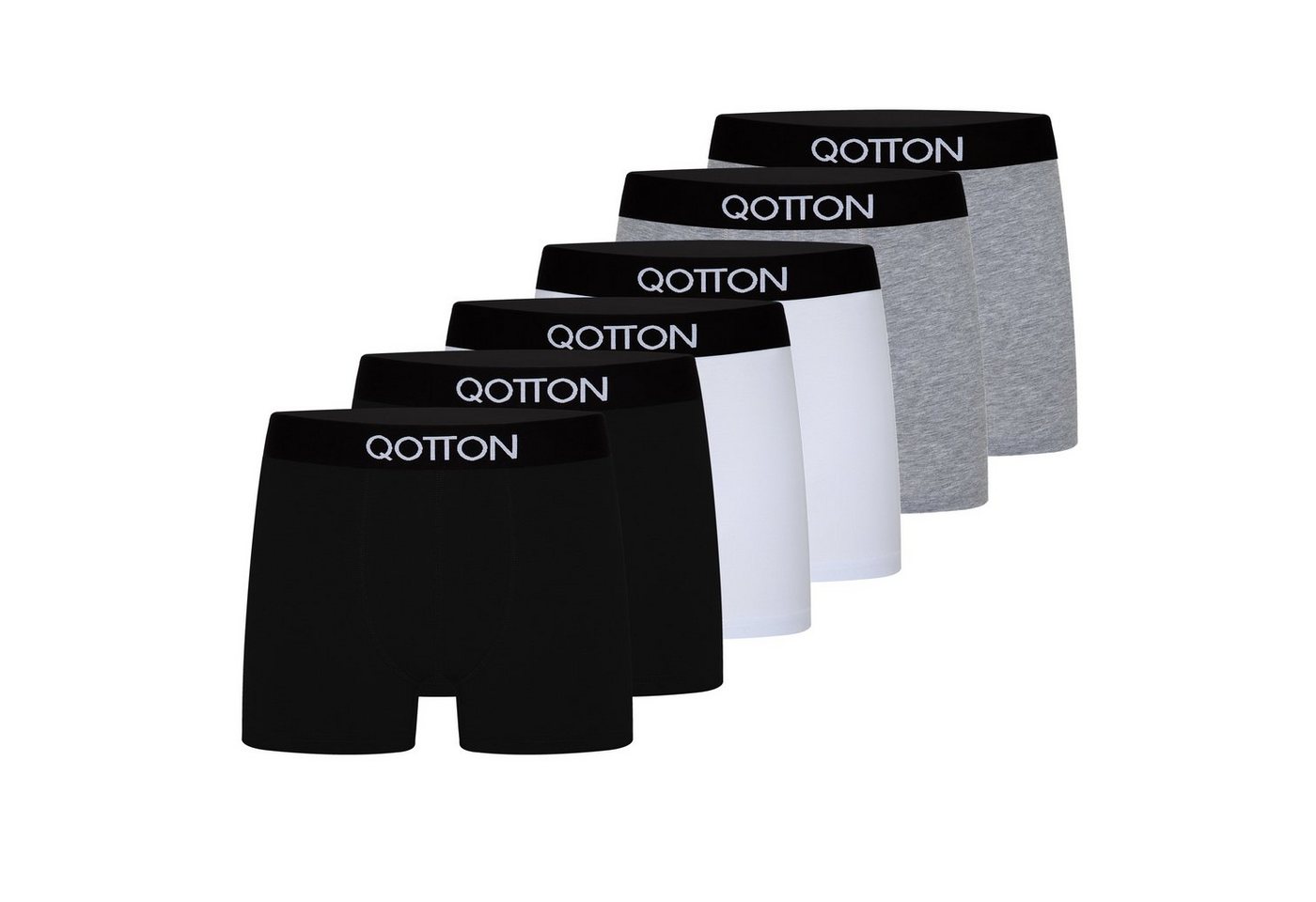 Qotton Boxershorts Qotton Boxershorts Herren 6er Pack Männer Unterhosen aus Baumwolle (6er Pack, 6-St., 6er Pack) von Qotton