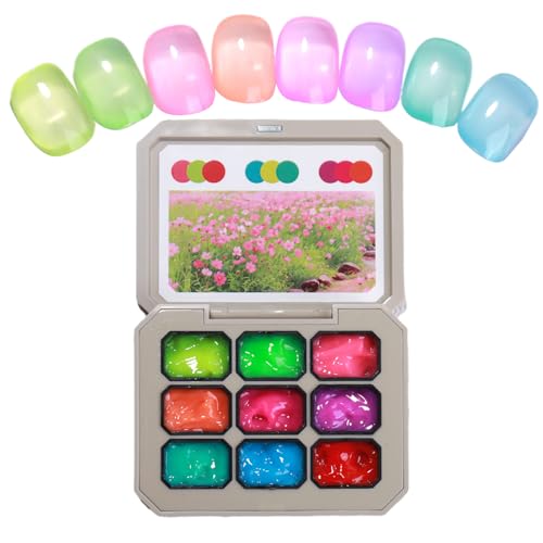 Qoukonao Gel Für Nägel - Nagelkleber Kunst Set 9 Farben | Modelliergel Für Frauen Zu Hause Unterwegs Salon von Qoukonao