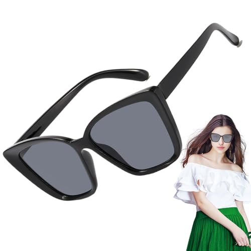 Qoukonao Quadratische Sonnenbrille, Polarisierte Gläser, Katzenaugen UV Schutz Accessoire Für Autofahren Festival Picknick Shopping Reisen Qoukonao Quadratische Sonnenbrille, Polarisierte Gläser, Katzenaugen UV Schutz Accessoire Für Autofahren Festival Picknick Shopping Reisen von Qoukonao
