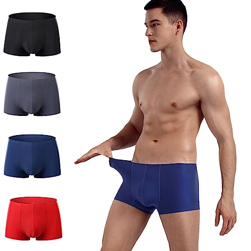 Qrity 4 Stück Hipster Boxershorts, Boxershorts Herren, Superweicher Komfort, Unterhosen Männer mit Stretch, Unterhosen Männer -S von Qrity