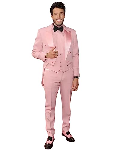 Qrkoda Herren Peak Lapel Frack Anzug 3-Teiliges Set Customizable Jacke Weste Hose Hochzeit Bräutigam von Qrkoda