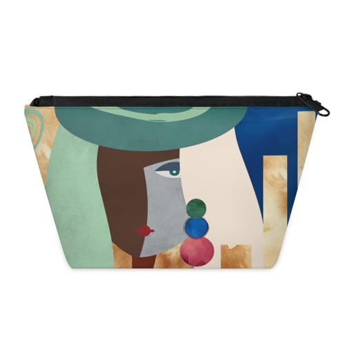 QsirBC Wasserdichte Make-up-Tasche, Reise-Kosmetiktasche, multifunktionaler Organizer für Reisen, Fitnessstudio, Camping, Geschenke für Frauen, abstrakte Frau QsirBC Wasserdichte Make-up-Tasche, Reise-Kosmetiktasche, multifunktionaler Organizer für Reisen, Fitnessstudio, Camping, Geschenke für Frauen, abstrakte Frau von QsirBC