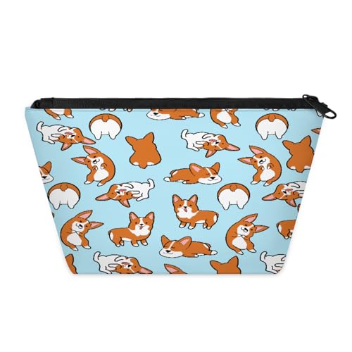 QsirBC Wasserdichte Make-up-Tasche, Reise-Kosmetiktasche, multifunktionaler Organizer für Reisen, Fitnessstudio, Camping, Geschenke für Frauen, niedliche Hunde QsirBC Wasserdichte Make-up-Tasche, Reise-Kosmetiktasche, multifunktionaler Organizer für Reisen, Fitnessstudio, Camping, Geschenke für Frauen, niedliche Hunde von QsirBC