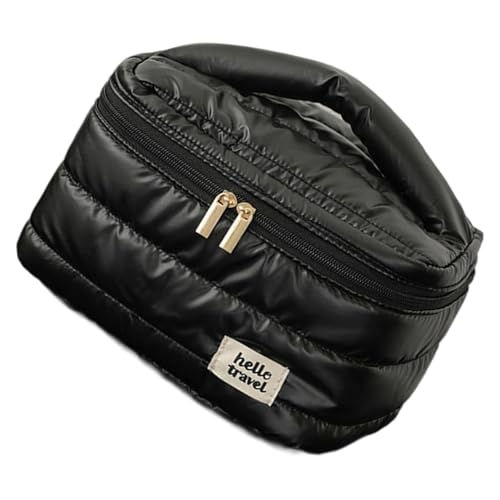 1. Geräumige Kosmetiktasche für Damen, Polyester, Kulturbeutel, Organizer mit mehreren Fächern, wasserdicht, faltbar, Kosmetiktasche, D, Einheitsgröße von Qsvbeeqj