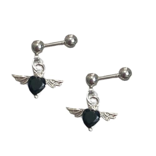1. Hypoallergenics Angel S Wing Heart Ohrringe Chirurgische Stahlohrohrohrschstene Leichte Alltagsschmuckgeschenke Moderne Edelstahl Liebesohrringe Für Teenager von Qsvbeeqj