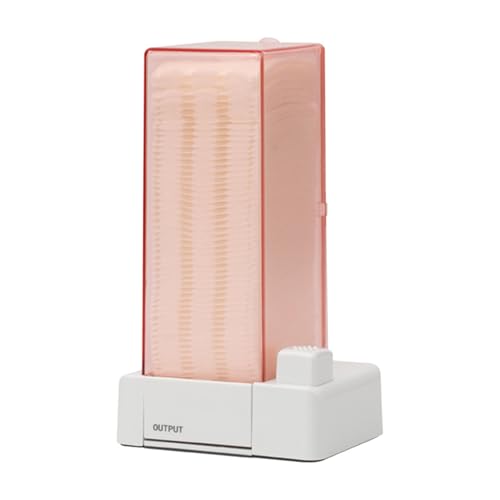 1.Auto Wattepadspender Wandmontage mit Klebeaufklebern Platzsparende Kosmetik Aufbewahrungsbox Inklusive 50pcs Pads Automatischer Wattepadhalter von Qsvbeeqj