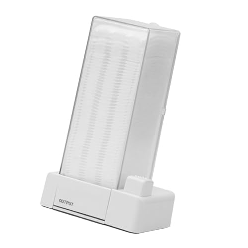 1.Auto Wattepadspender Wandmontage mit Klebeaufklebern Platzsparende Kosmetik Aufbewahrungsbox Inklusive 50pcs Pads Automatischer Wattepadhalter von Qsvbeeqj