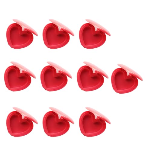 10 Stück Herz Design Lippenstifthalter Compact Travel Size Cosmetic Storage Case für Lip Gloss Valentinstag Geschenk Behälter wiederverwendbar Grapefruit Massive Schönheit von Qsvbeeqj
