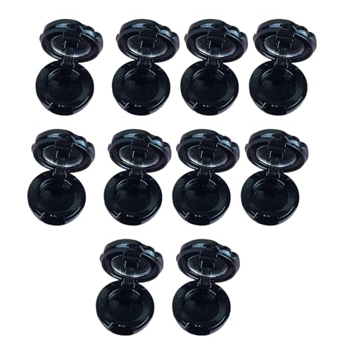 10 Stück Rosendesign gespiegelten Lippenstifthalter kompakte Reisegröße kosmetische Aufbewahrungstasche für Lipgloss Valentinstag Geschenk kompakte Lidschatten Lippenstift Organizer, schwarzes von Qsvbeeqj