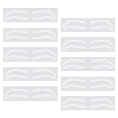 10pcs Weiß Verstellbare Stirnformungsvorlagen Wasserdichte Schablonen Aufkleber Mit Präziser Ausrichtung Alltag Wasserdicht von Qsvbeeqj