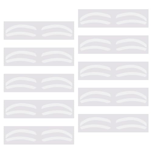 10pcs Weiß Verstellbare Stirnformungsvorlagen Wasserdichte Schablonen Aufkleber Mit Präziser Ausrichtung Alltag Wasserdicht von Qsvbeeqj