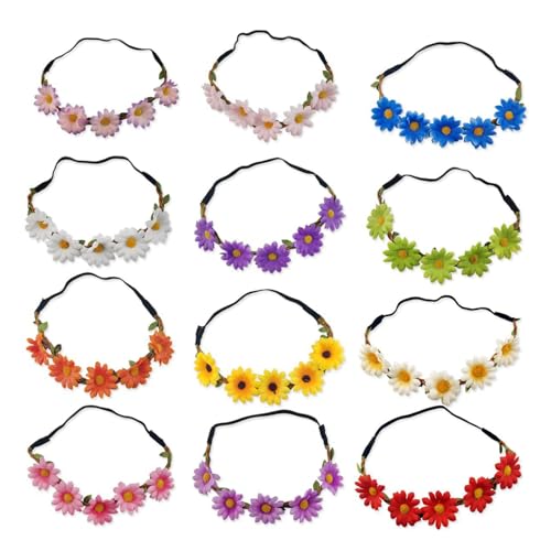 12 Stück Blumen Stirnbänder Haarkranz Mädchen Atem Blume Blume Stirnbänder für Frauen Hochzeit 12 Stück Blumen Stirnbänder Haarkranz Mädchen Atem Blume Blume Stirnbänder für Frauen Hochzeit von Qsvbeeqj