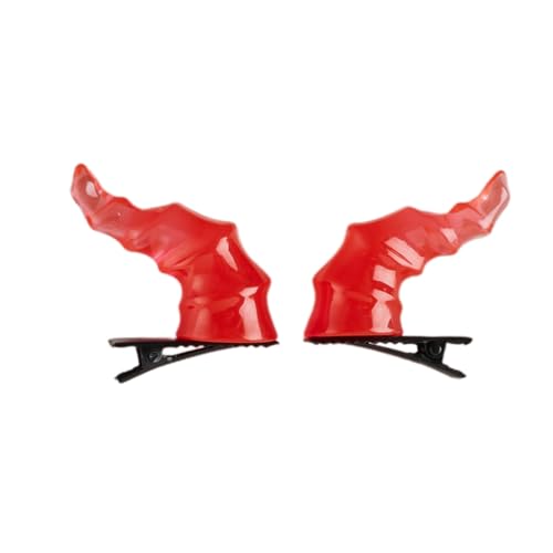 1Pair Devil Horn Form Haarnadeln Heiße Mädchen Goth Entenbills Haarclip Halloween Goth Pferdeschwanz Zöpfe Haare Für Frau von Qsvbeeqj
