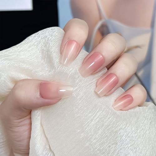 1Set Omber Press Auf Nägel Kleber Auf Nägeln Französische Spitzen Gefälschte Nägel Acrylkünstiger Nägel Stufe Falsche Nägel Frauen von Qsvbeeqj