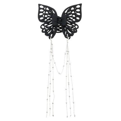 Qsvbeeqj 2023 Weibliche Schmetterling Quasten Haarklauen Clip Korean Einfach Einfache Pferdeschwanzkrabben Klemme Mädchen Haarzubehör Für Wonen Und Lady Big Butterfly Clips von Qsvbeeqj