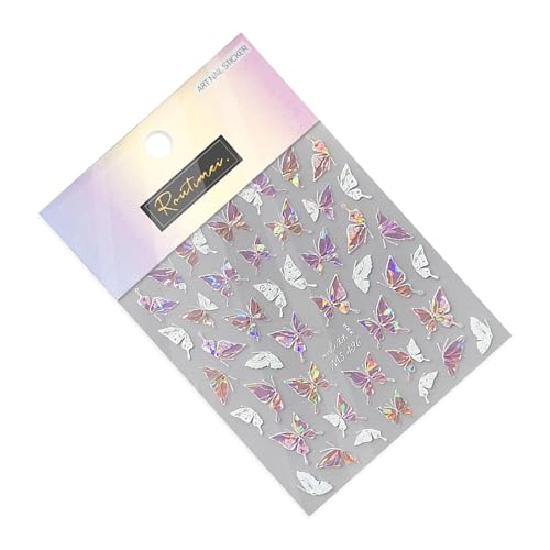 5D Japanische Glitzernde Schmetterlings Nagelkunstaufkleber Einzigartige Selbstklebende Aufkleber Modische Nageldekoration Für Die Maniküre 5D Japanische Glitzernde Schmetterlings Nagelkunstaufkleber Einzigartige Selbstklebende Aufkleber Modische Nageldekoration Für Die Maniküre von Qsvbeeqj