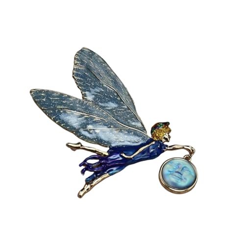 Attraktive Flügelbrosche Vintage Angel Girl Design Robust von Qsvbeeqj