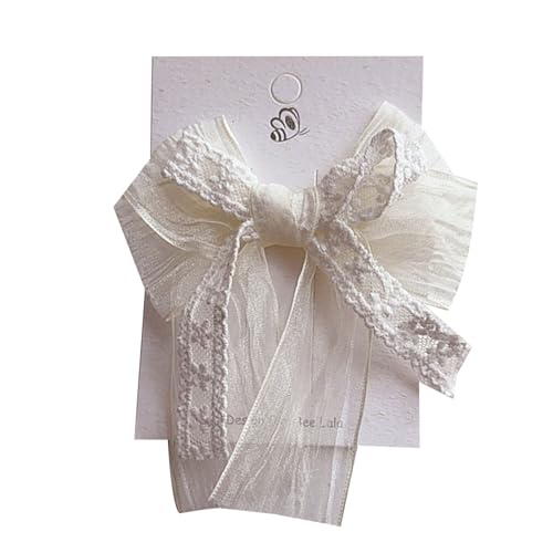 Barrettes Kopfbedeckung Kopfschmuck Gesticktes Spitzen Haarnadel Haare Klammern Bogenknotenklammern Für Baby Kleinkinder Haarschleifthaarzubehör Accessoire von Qsvbeeqj