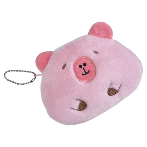 Capybara Münzgeldbörse aus weichem Plüsch, mit Reißverschluss, multifunktional, für den täglichen Gebrauch oder auf Reisen, Münztasche, B, Mass Beauty von Qsvbeeqj