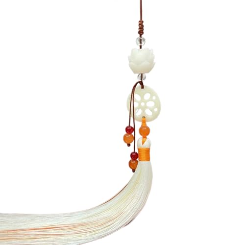 Chinesische Kleidung Anhänger Retro Taillenanhänger Imitation Lotuses Jades Accessoire Handgefertigtes Geschenk Für Frauen Und Mädchen Seidenranddekoration von Qsvbeeqj