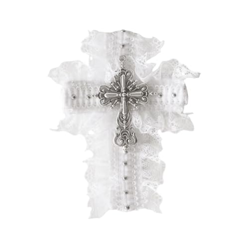 Dunkle Haarspange 2000er Trend Seitenclip Kreuze Dunkle Schwarze Spitze Halloween Dunkle Coole Haarnadel Foto Requisiten von Qsvbeeqj