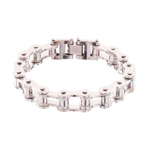 Edelstahl Punk Motorrad für Herren sicher bequem tragen Handgelenk Armreif Hand Armband Herren Edelstahl, Einheitsgröße, Wie beschrieben von Qsvbeeqj