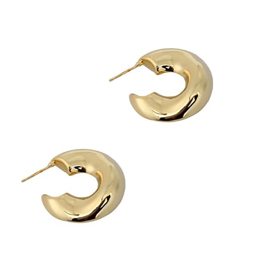 Elegante C Förmige Reifenoopringe Geometrische Unregelmäßige Aussage Ohrringe Bequeme Verschleiß Accessoire Für Trendige Frauen Vielseitiger Stil Hoops von Qsvbeeqj