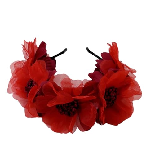 Elegante Kopfbedeckung für den täglichen Gebrauch, dekoratives Haarband, schönes Blumen-Haarband für Partys, Fotoshootings, jugendliche modische Stirnbänder von Qsvbeeqj