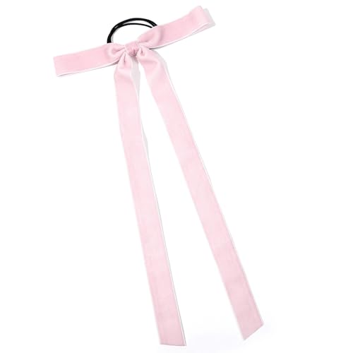 Elegantes Haar-Accessoire, Haarschleifen, Haargummi mit langem Schwanz, Quasten, Band, Haargummi für Damen und Mädchen von Qsvbeeqj