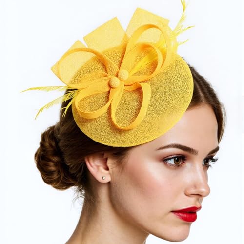 Elegantes Stirnband Damen Fascinators Kopfbedeckung Handgemachtes Haarschmuck für Hochzeitsfeiern und Themenfeiern von Qsvbeeqj