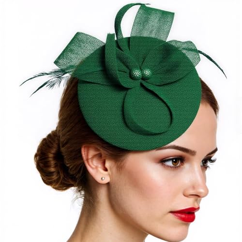 Elegantes Stirnband Damen Fascinators Kopfbedeckung Handgemachtes Haarschmuck für Hochzeitsfeiern und Themenfeiern von Qsvbeeqj