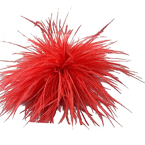 Feder Brosche Frauen Mode Stellstifte Haarhut Accessoires Strauß Feder Corsage Pin Lappelstifte Für Pullover Corsage Pin von Qsvbeeqj