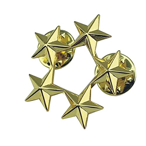 Fünfzackiger Stern Revers Pin Kragen Brosche Abzeichen Damen Herren Stern Metall Badge Clip, G, Metall Fünfzackiger Stern Revers Pin Kragen Brosche Abzeichen Damen Herren Stern Metall Badge Clip, G, Metall von Qsvbeeqj