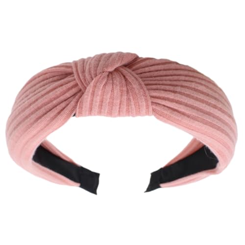 Geknotetes Stirnband für Damen, ästhetisch, breit, Freizeitkleidung, Haarband, gestricktes Design, Haarband für den täglichen Gebrauch von Qsvbeeqj